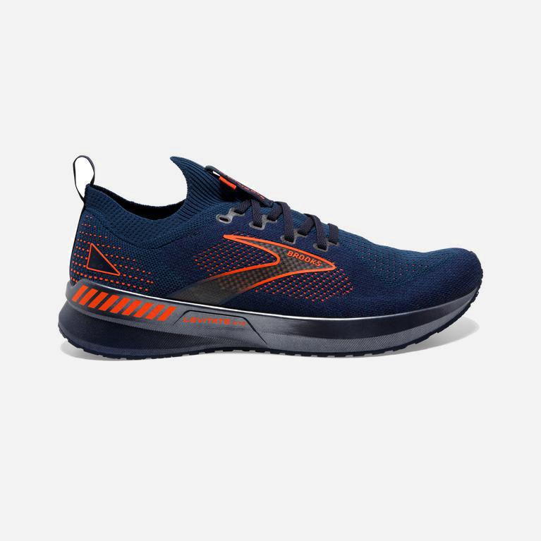 Brooks Levitate Stealthfit Gts 5 Mens Road Running Shoes - Peacoat/Titan/Flame - Philippines (564712